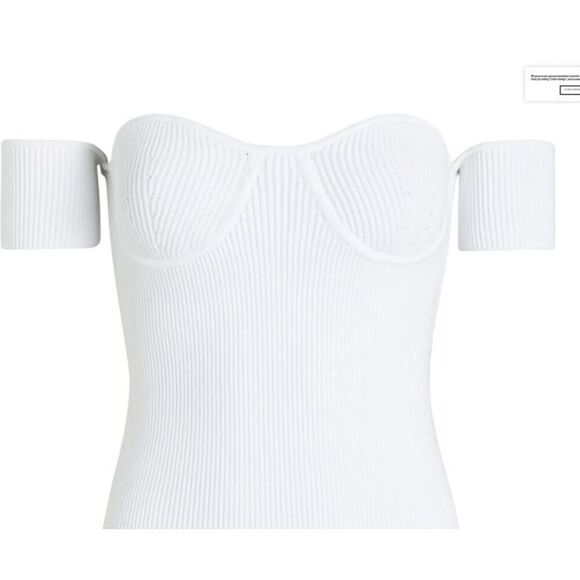 Helmut Lang Women's Pinched Contour Cold Shoulder Top XXS XS M L NWT 265 White - Picture 2 of 13